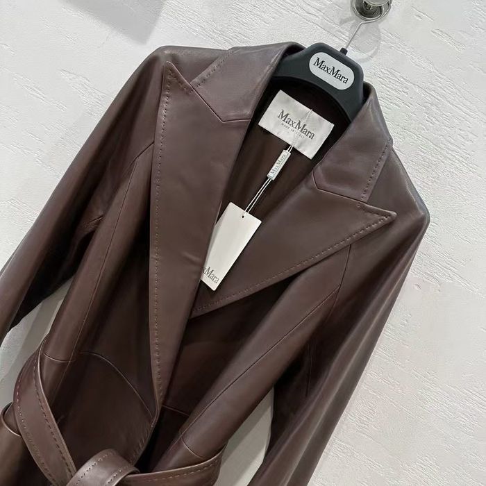 Płaszcz Max Mara skóra jagnięca r36 włoski 40