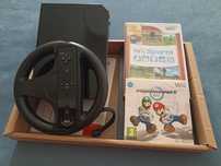 Wii + Comando/Volante + 1 Jogo