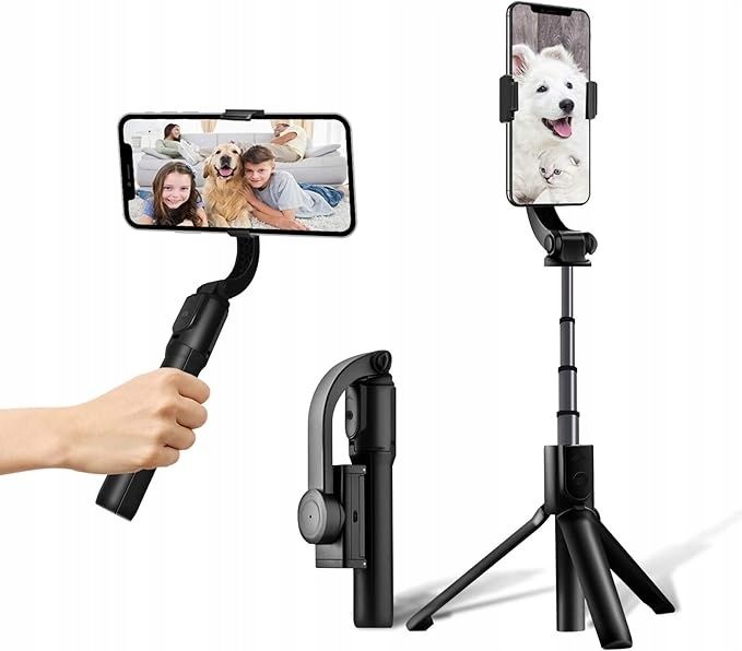 Stabilizator gimbal statyw z bezprzewodowym pilotem bluetooth dla tel.