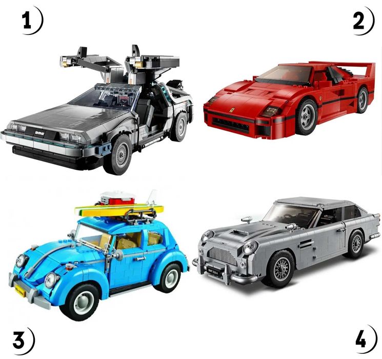 Конструкторы 1в1 Lego Creator/Icons - Ferrari F40 | DeLorean |