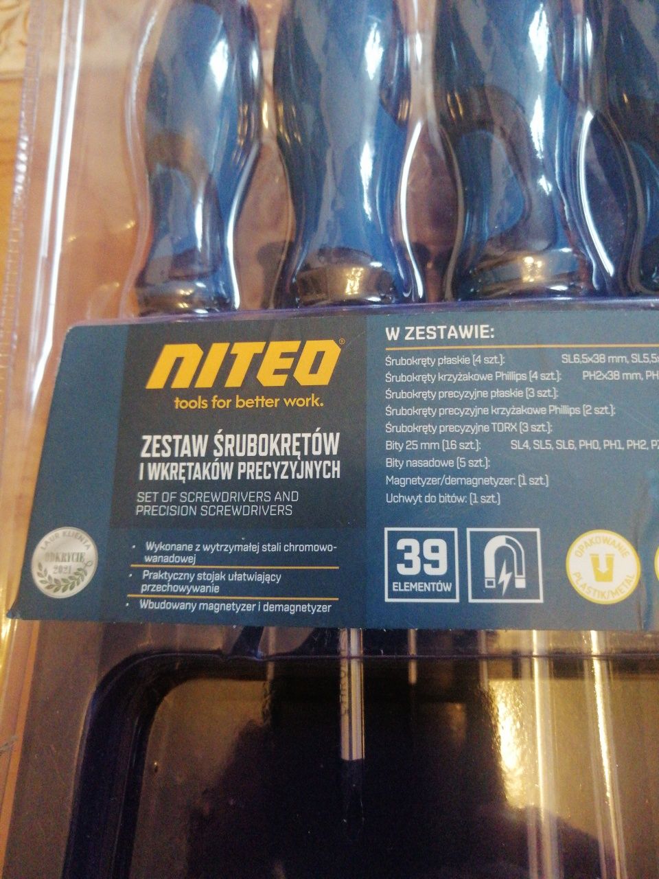 Zestaw śrubokrętów precyzyjnych niteo 39