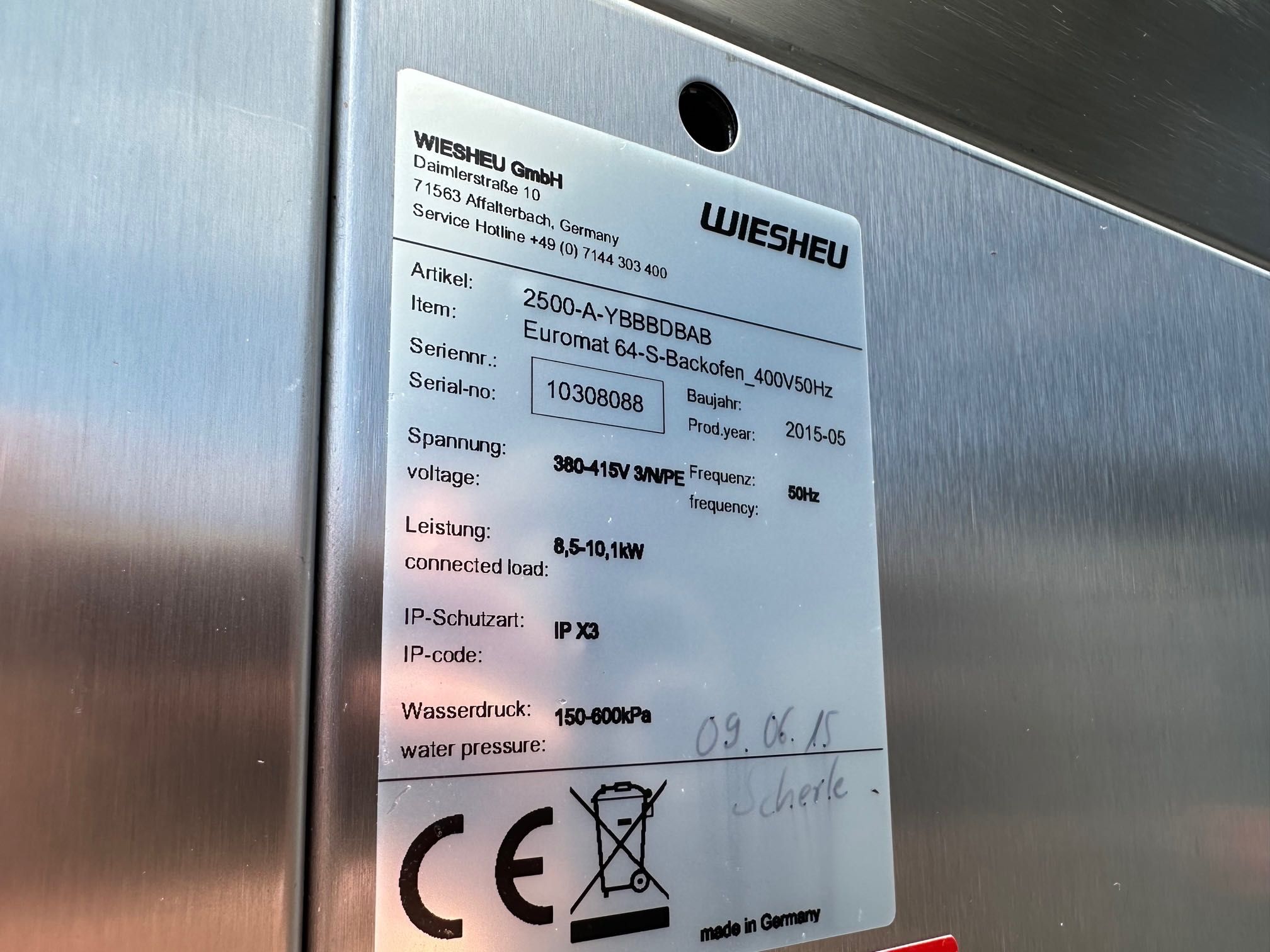 Piec cukierniczo-piekarniczy Wiesheu Euromat B5/B10 - 2016