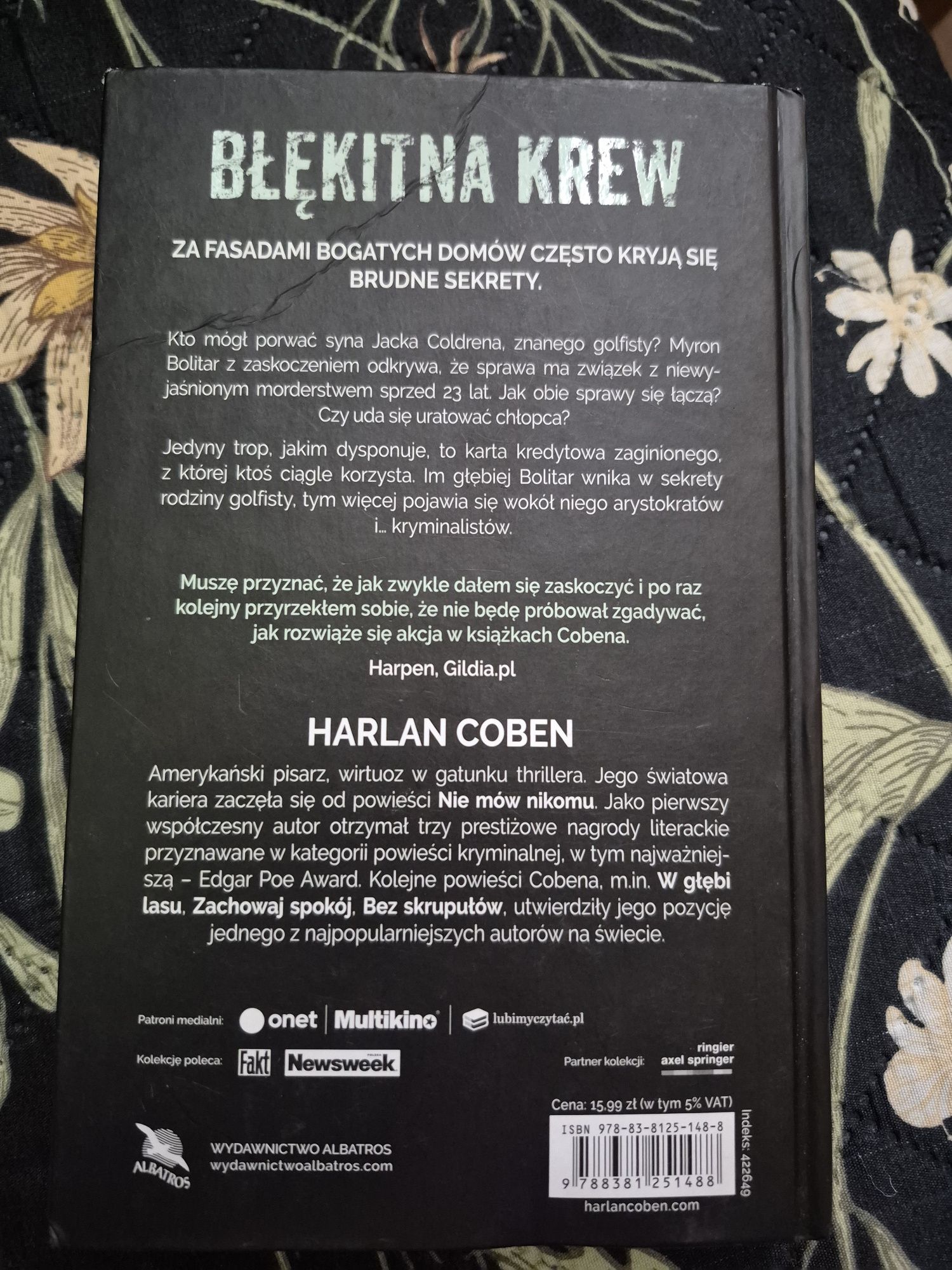 Książka "Błękitna krew" Harlan Coben