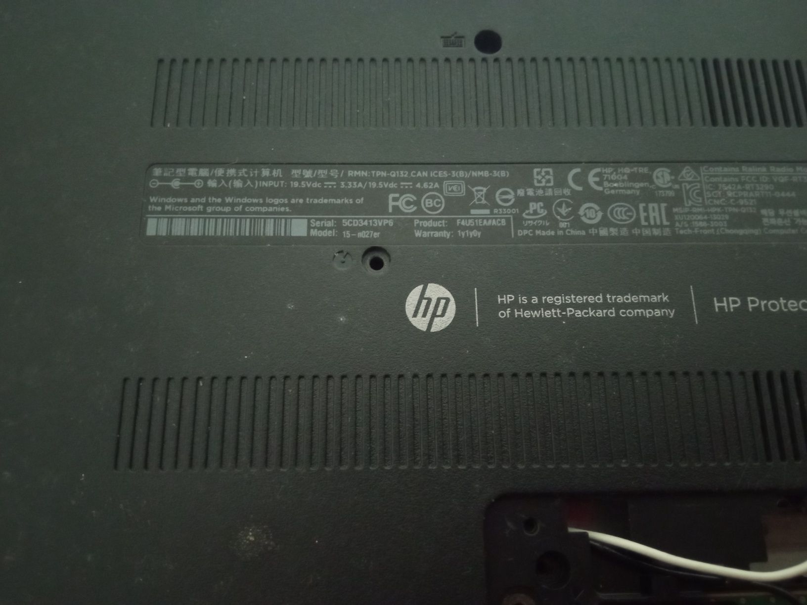 Корпус ноутбука hp pavilion 15-n027er