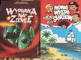 2komiksy z prlu wyprawa na ziemie ,wyspa skarbow