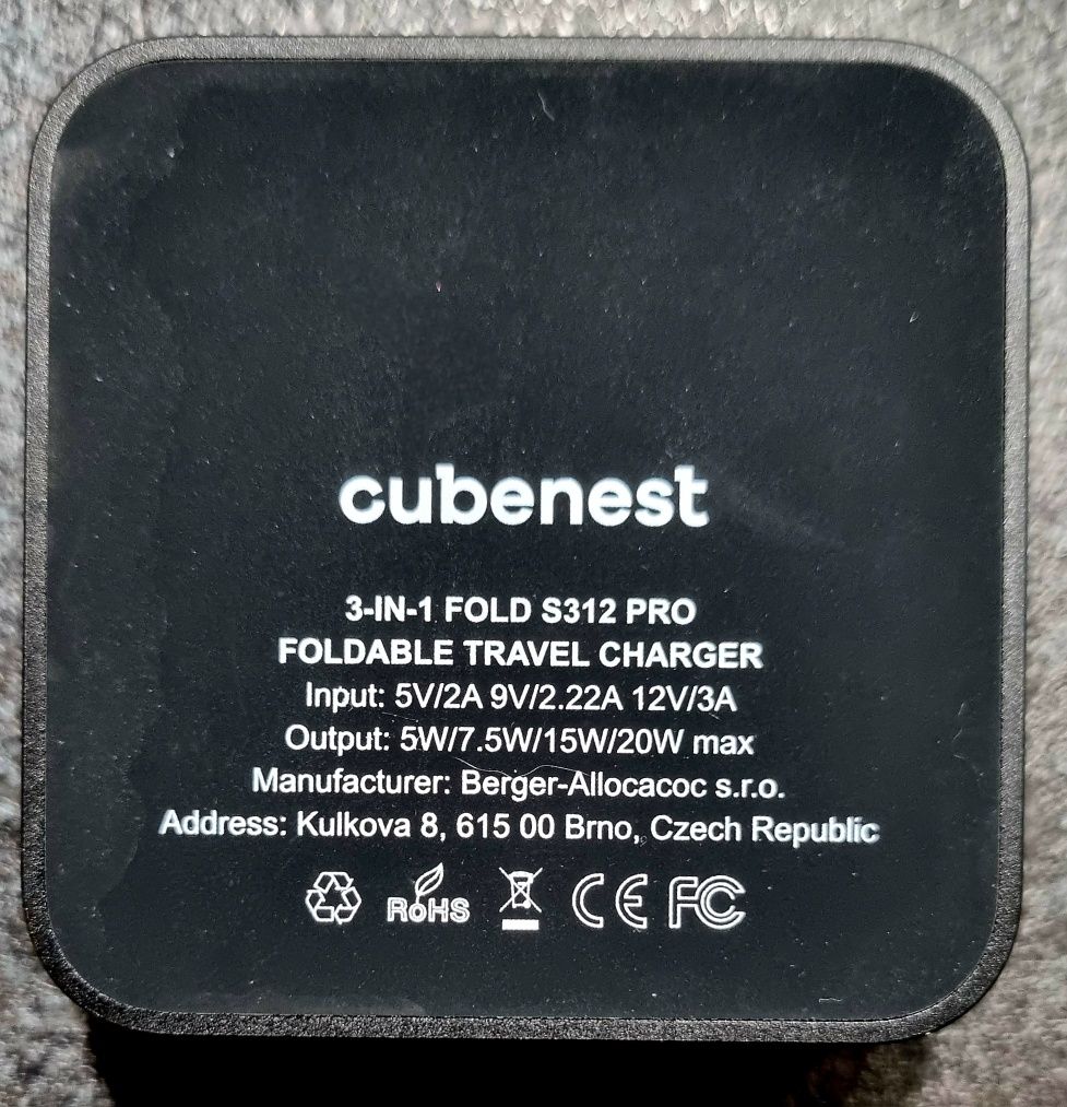 Ładowarka indukcyjna 3w1 Cubenest S312pro