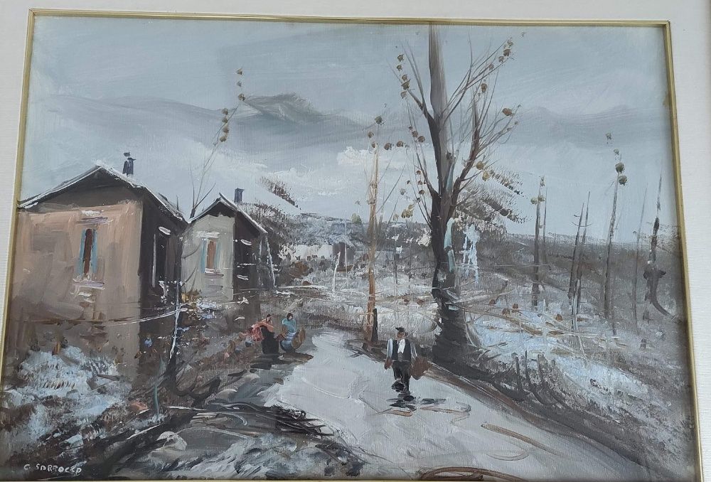 Obraz olejny na płótnie , malarstwo włoskie, 1990r.