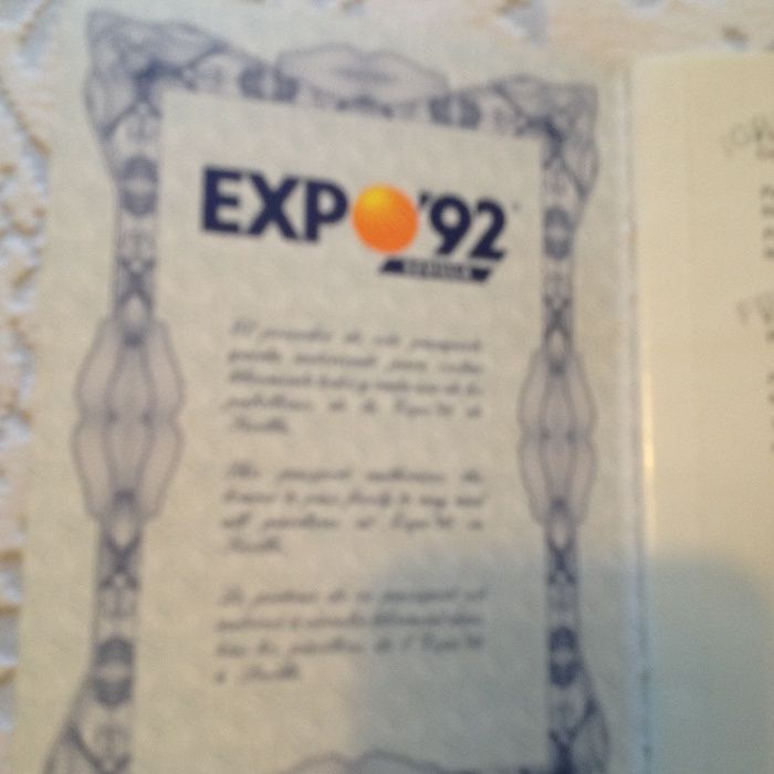 Passaporte Expo 92 SEVILLA