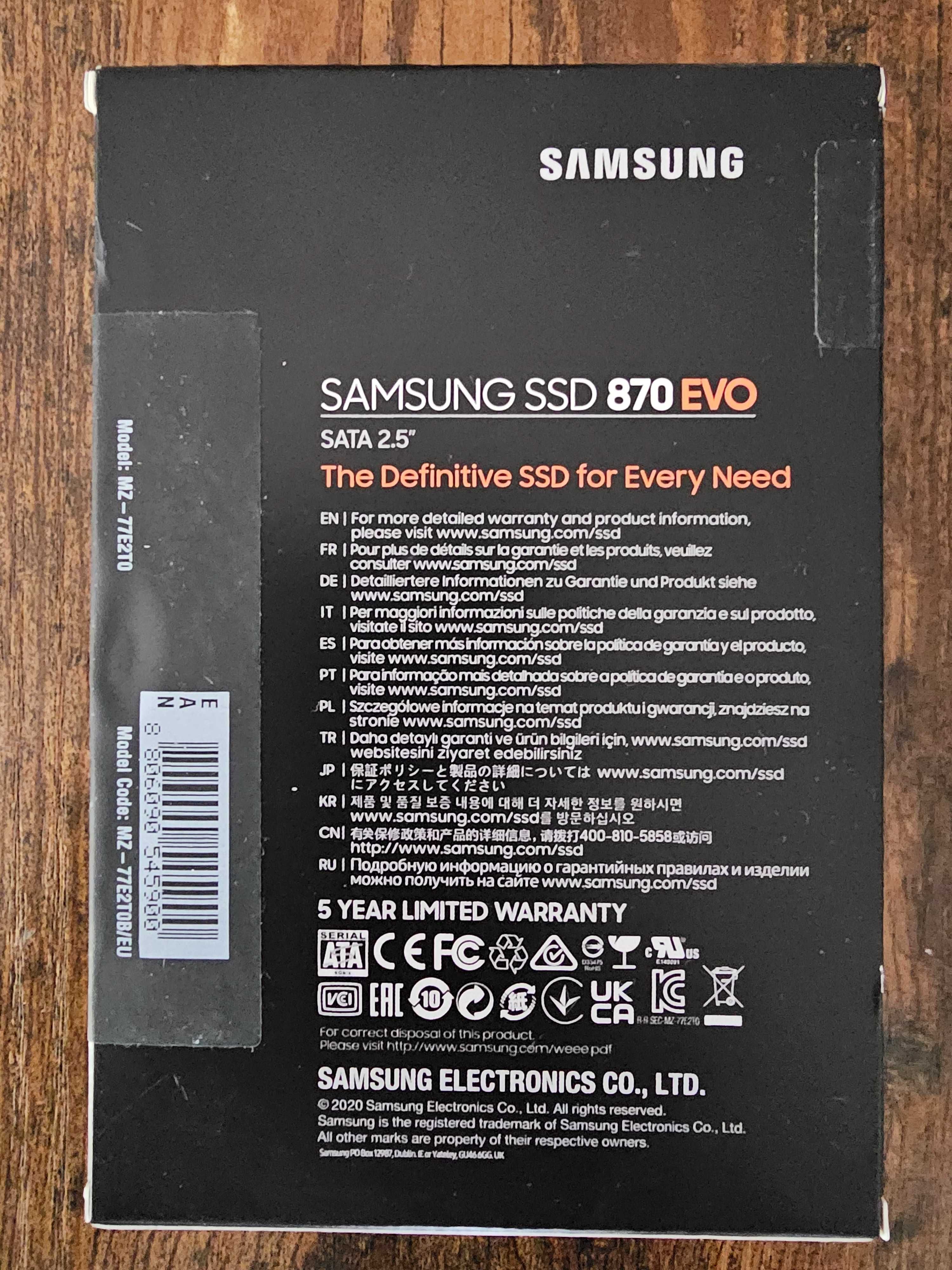 Samsung 870 EVO 2TB (MZ-77E2T0B/EU)