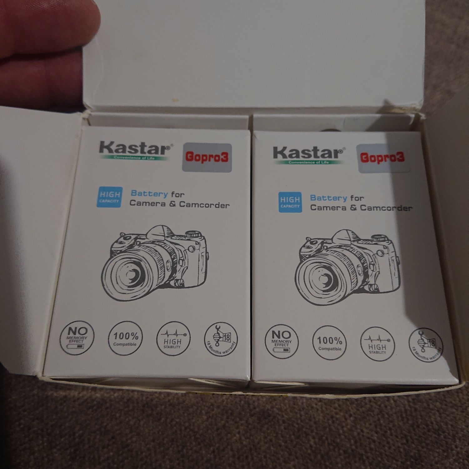 Акумулятор Kaster для камери GoPro Hero 3/3+  Li-io 1300mAh
