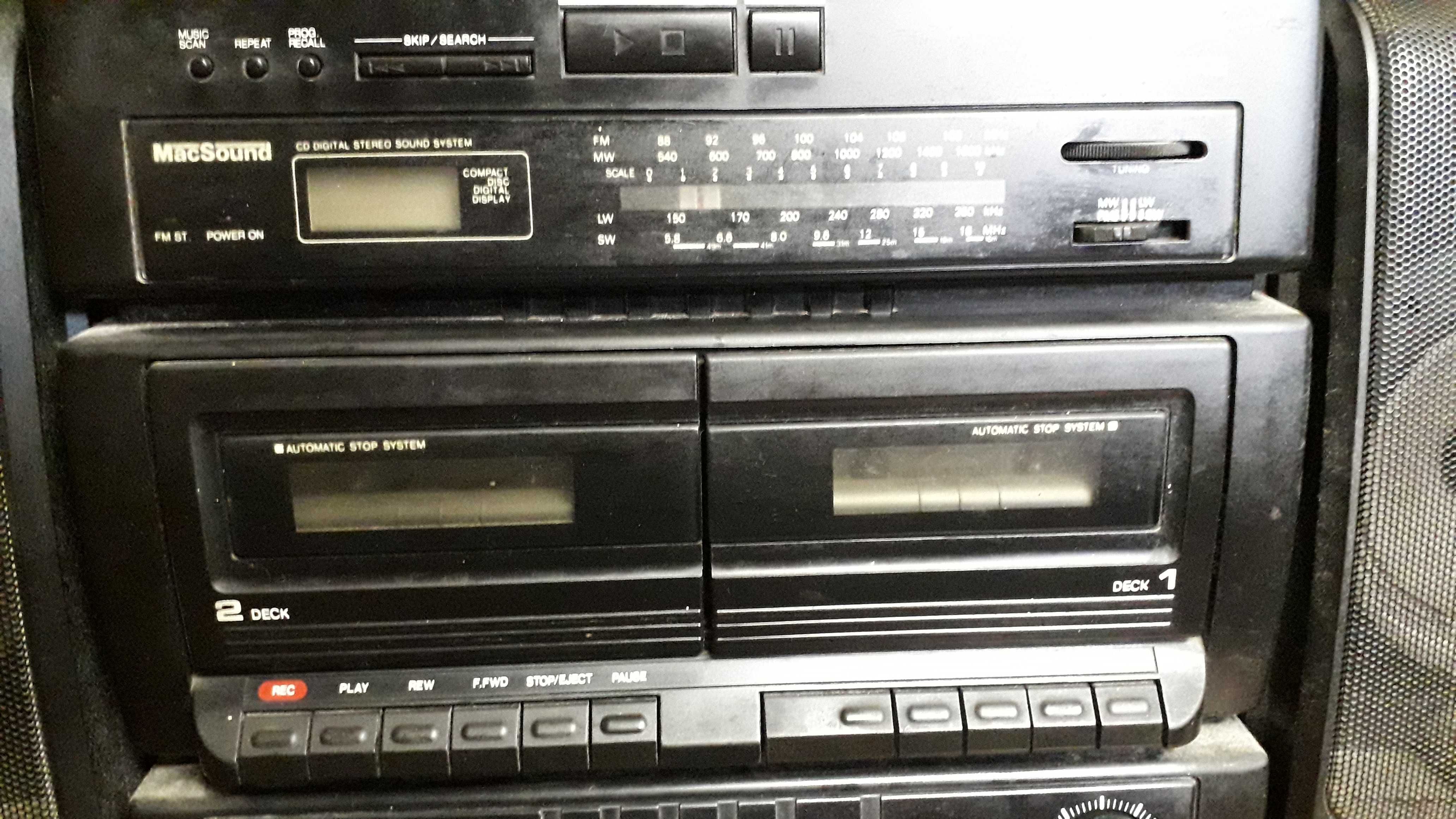 Stary radiomagnetofon Boombox z lat 90' MacSound HW-8611