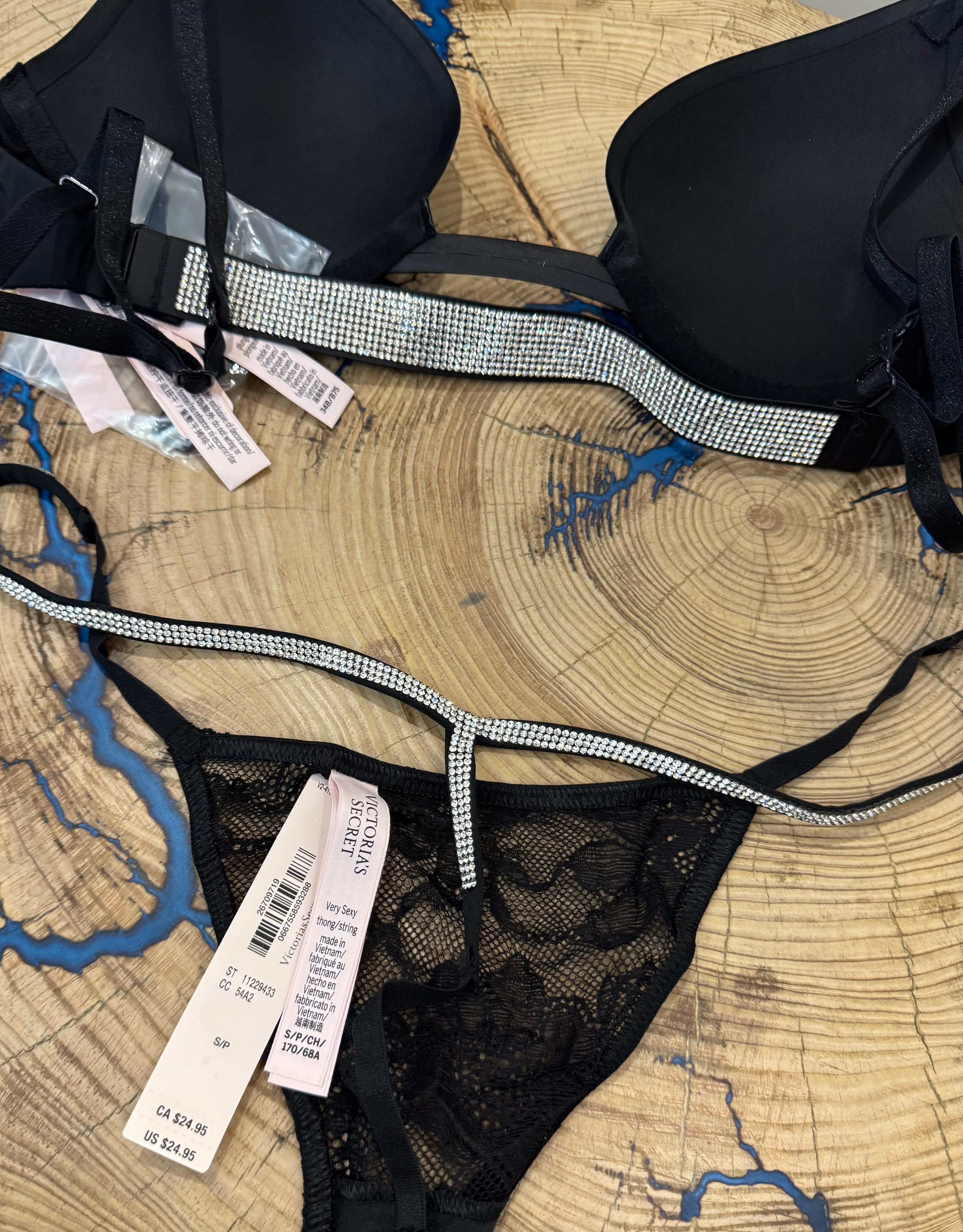 Оригинал бюстгальтер стразы пуш ап Victoria's Secret Виктория Сикрет