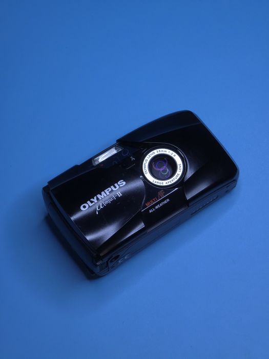 Olympus mju ii плівковий фотоапарат мью 2 чорний t4 zoom