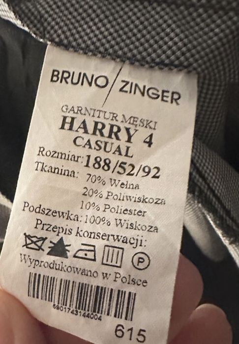 Garnitur męski Bruno Zinger