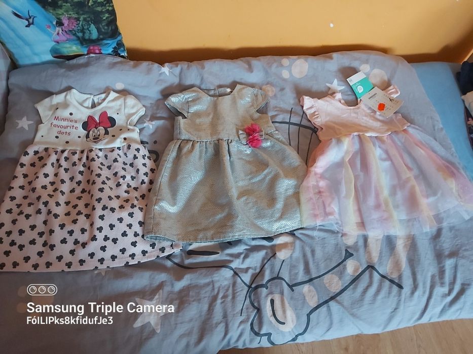 3 sukienki w rozmiarze 92 dziewczynka
