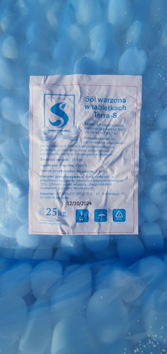 Sól workowana 25kg do systemów zmiękczania wody