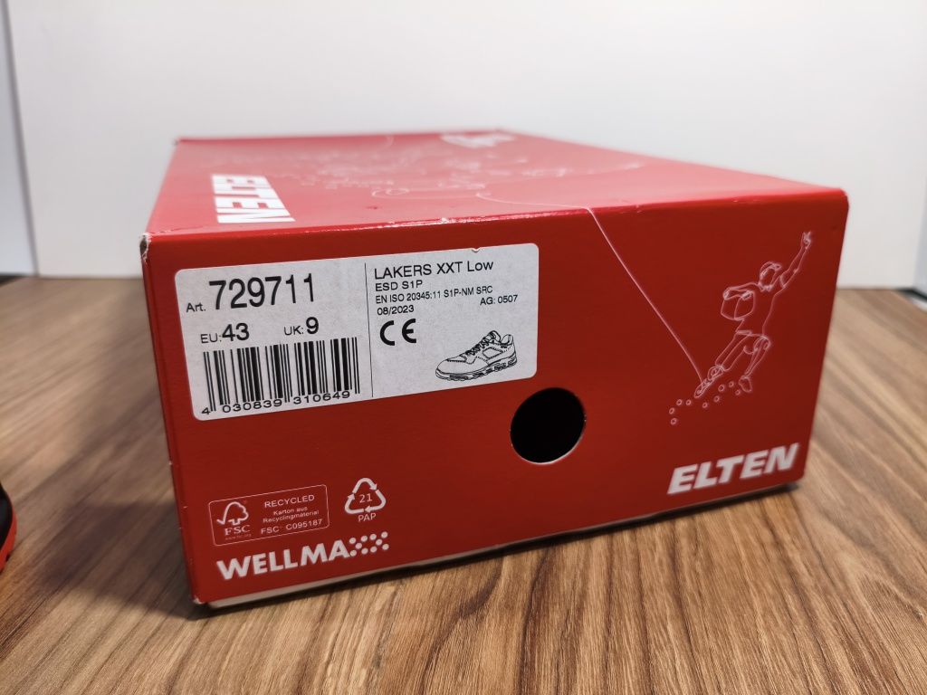 Buty Elten Lakers Esd Infinergy męskie ochronne robocze gratis 43 28,5