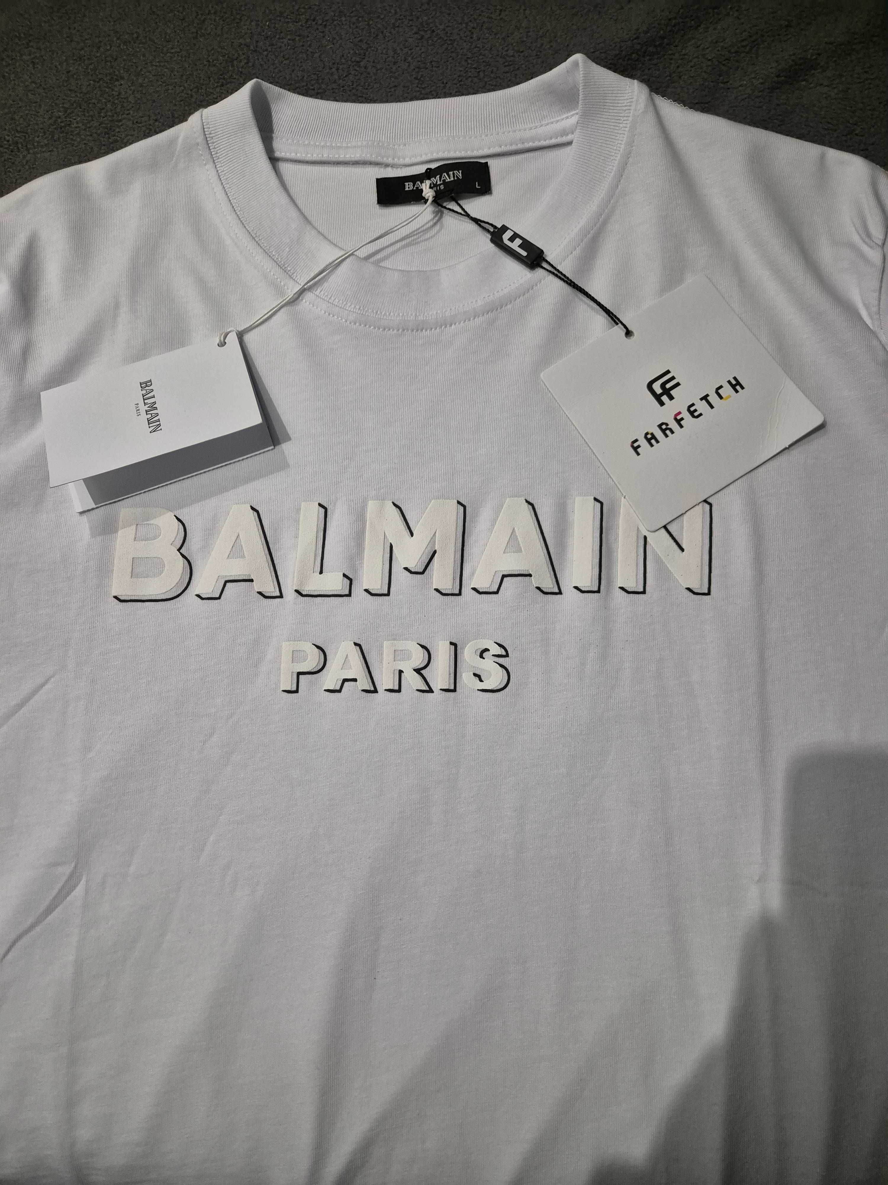 Balmain paris podkoszulka biała Nowa L