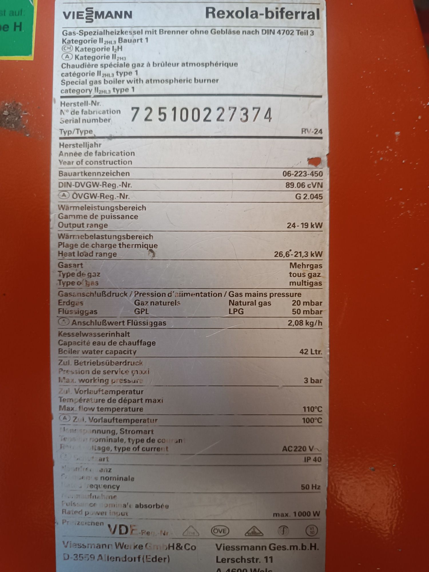Piec gazowy Viessmann 19 - 24 Kw