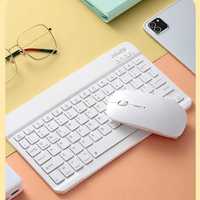 Bluetooth Клавиатура и мышь  аккумуляторная + Стилус + подставка