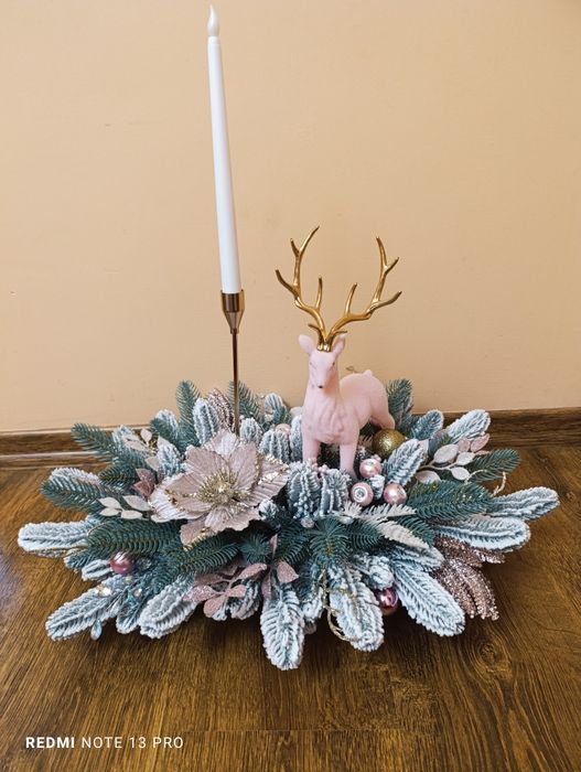 Новорічна композиція. Декор різдвяний. Підсвічник.