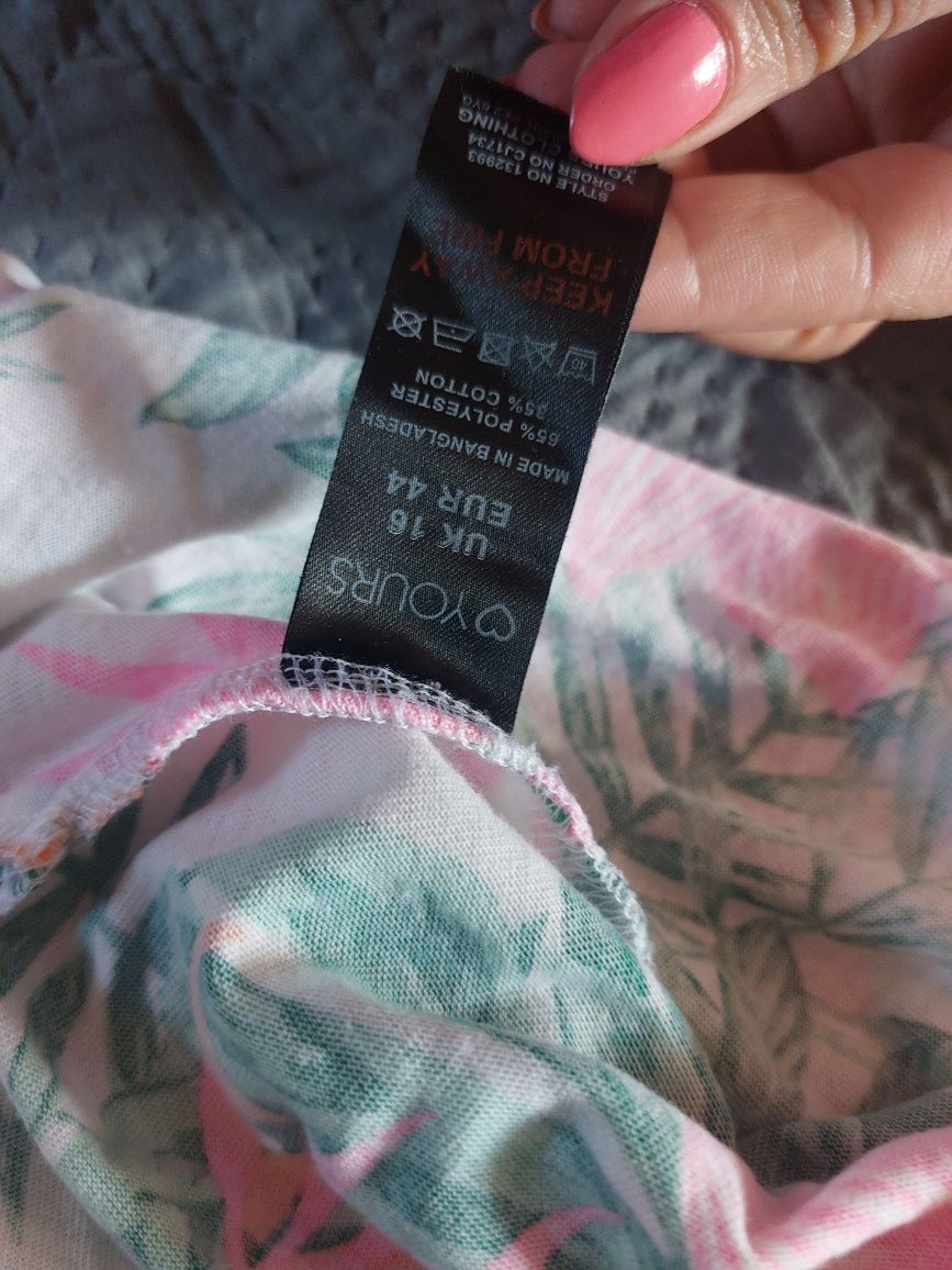 Tunika plażowa, letni t shirt, narzutka na kostium, Yours r.,L,XL