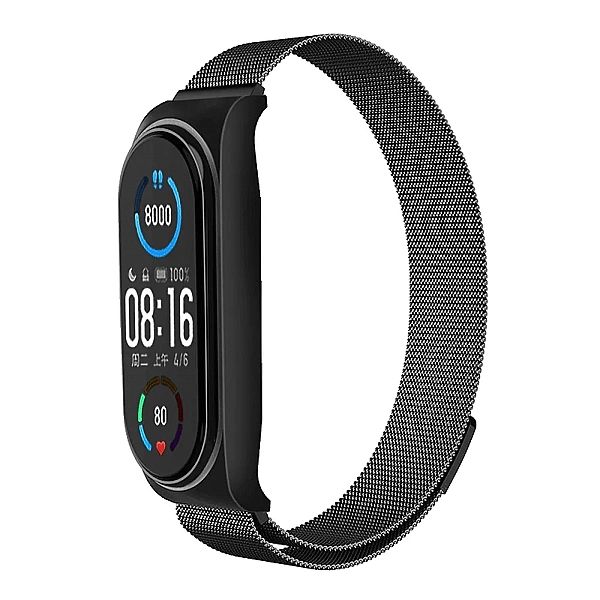 Opaska / Pasek Metal Braders do Xiaomi Mi Band 7 czarny