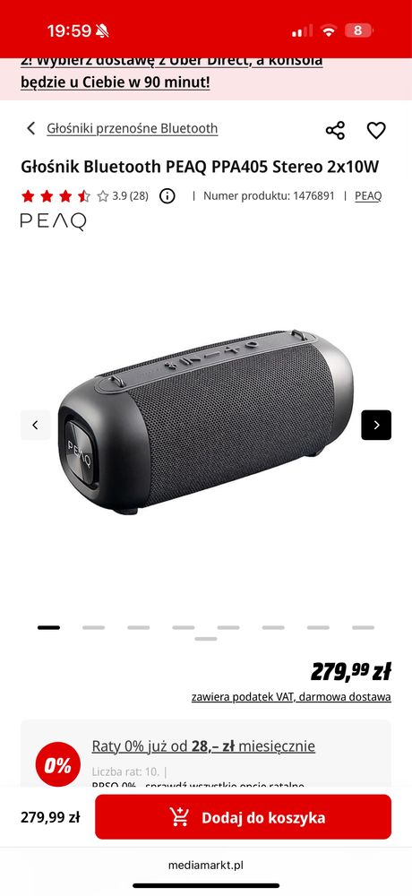 Głośnik bluetooth Peaq
