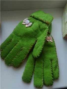 Рукавички дитячі сенсорні, жіночі махрові перчатки