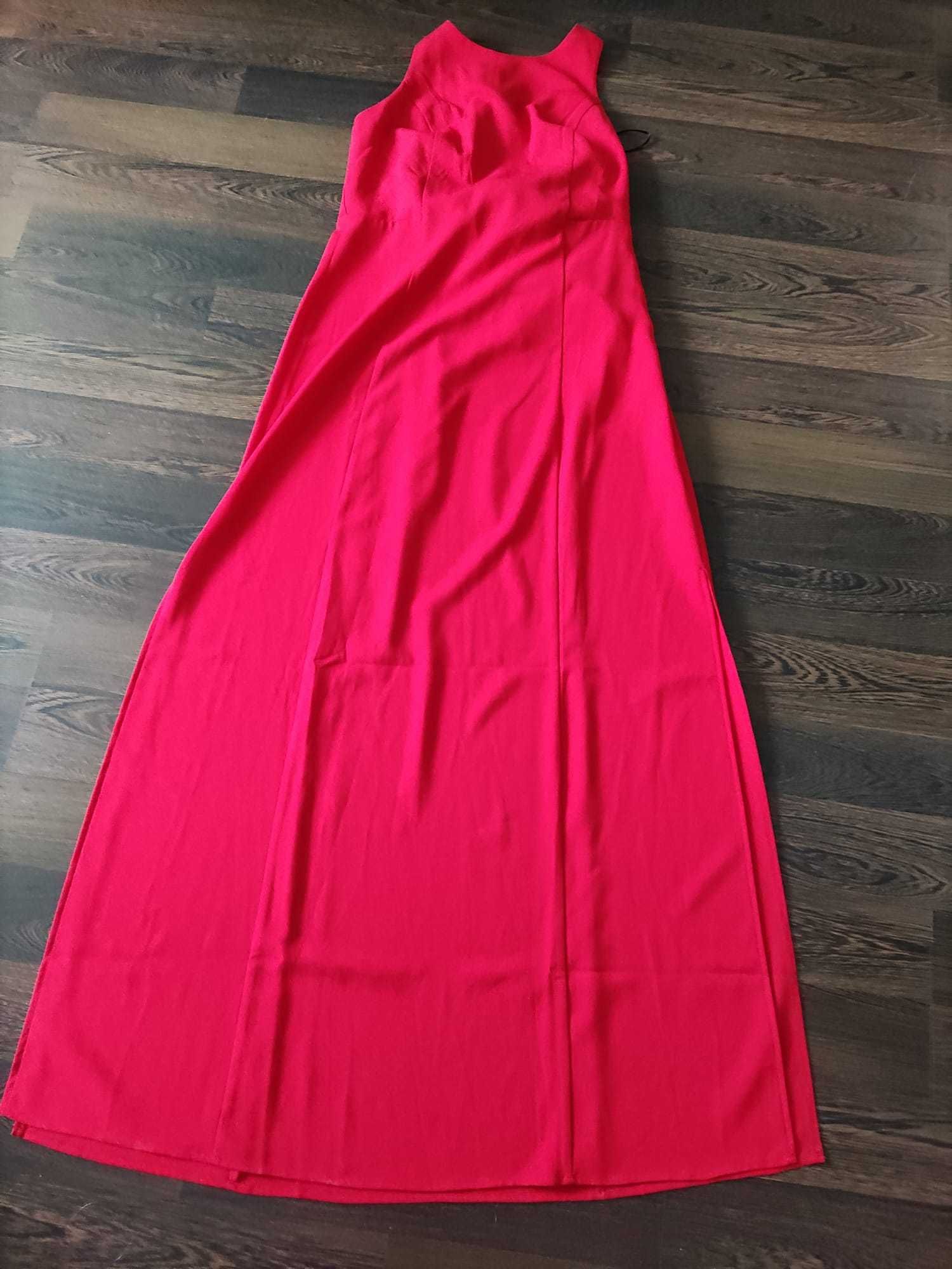 Sukienka maxi czerwona z rozcięciem na udzie RESERVED 42/XL