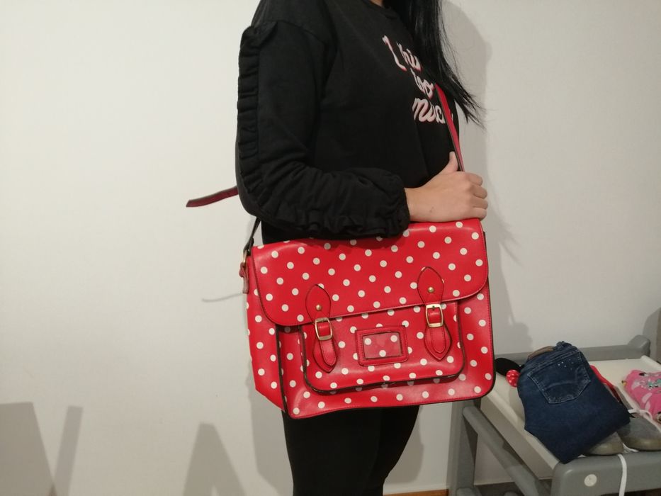 Mala tiracolo vintage bolinhas