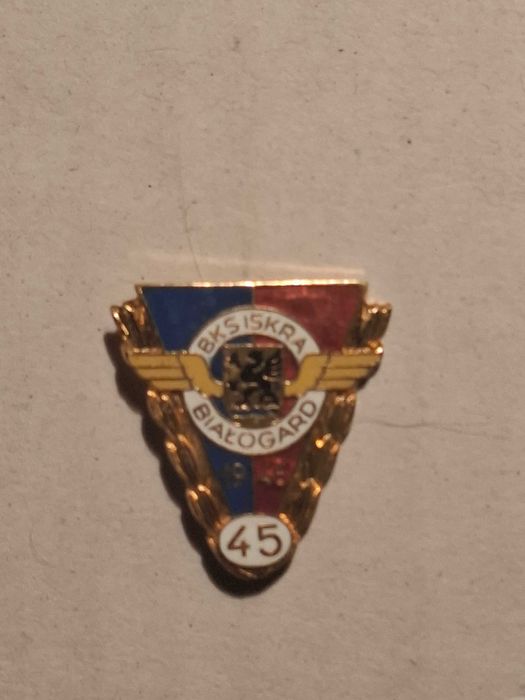 Odznaka klubowa  Iskra Białogard - 45 lat