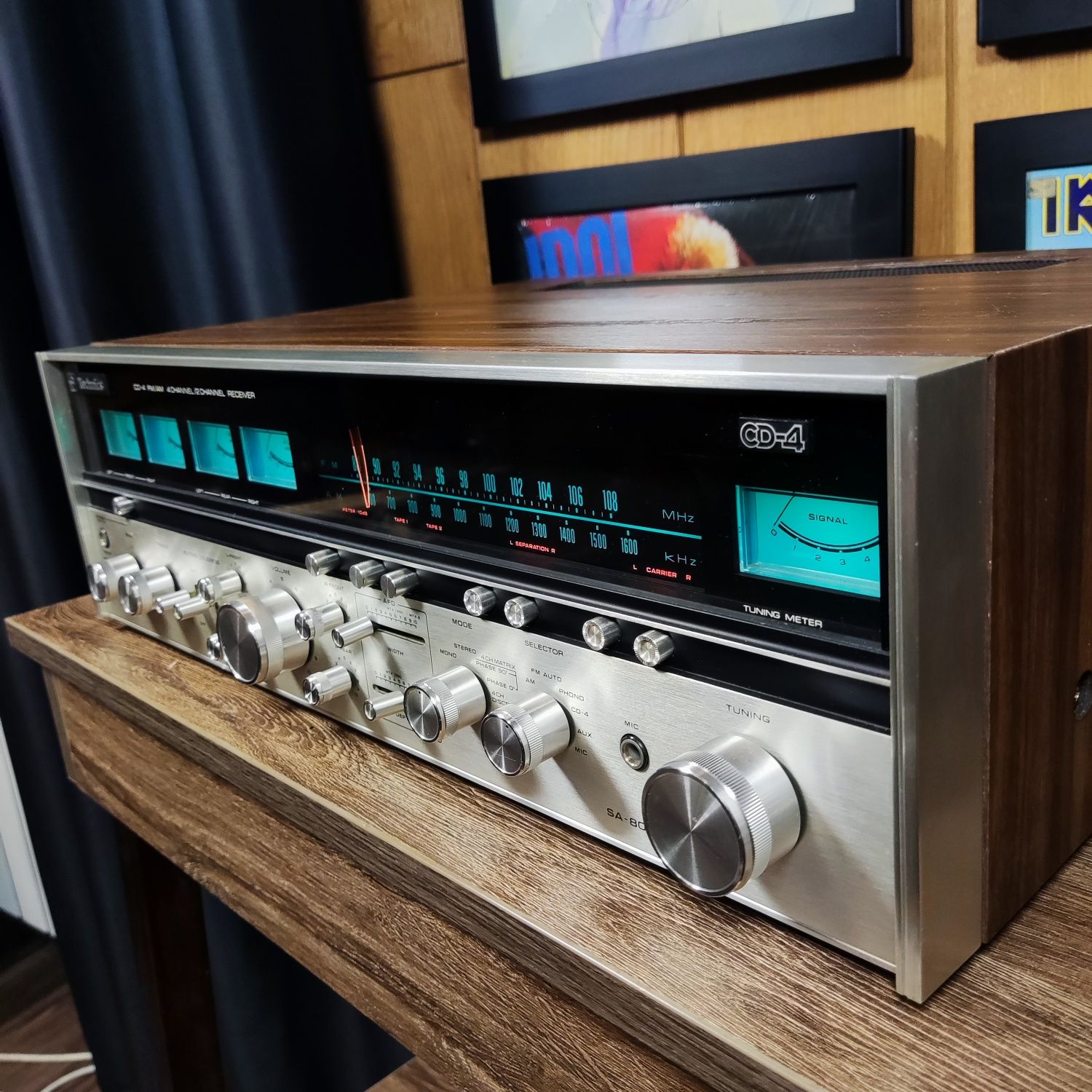 Amplituner Technics CD-4 SA-8000X SA 8000 X FM/AM 4/2 Channel Vintage