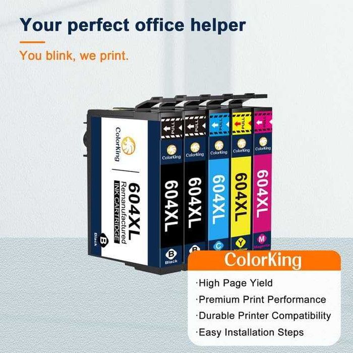 Zestaw wkładów atramentowych ColorKing 604XL do drukarek Epson XP/WF