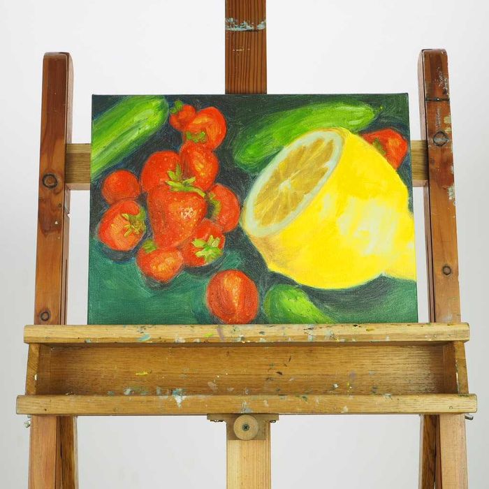 Obraz olejny martwa natura 30x40 cm na płótnie.