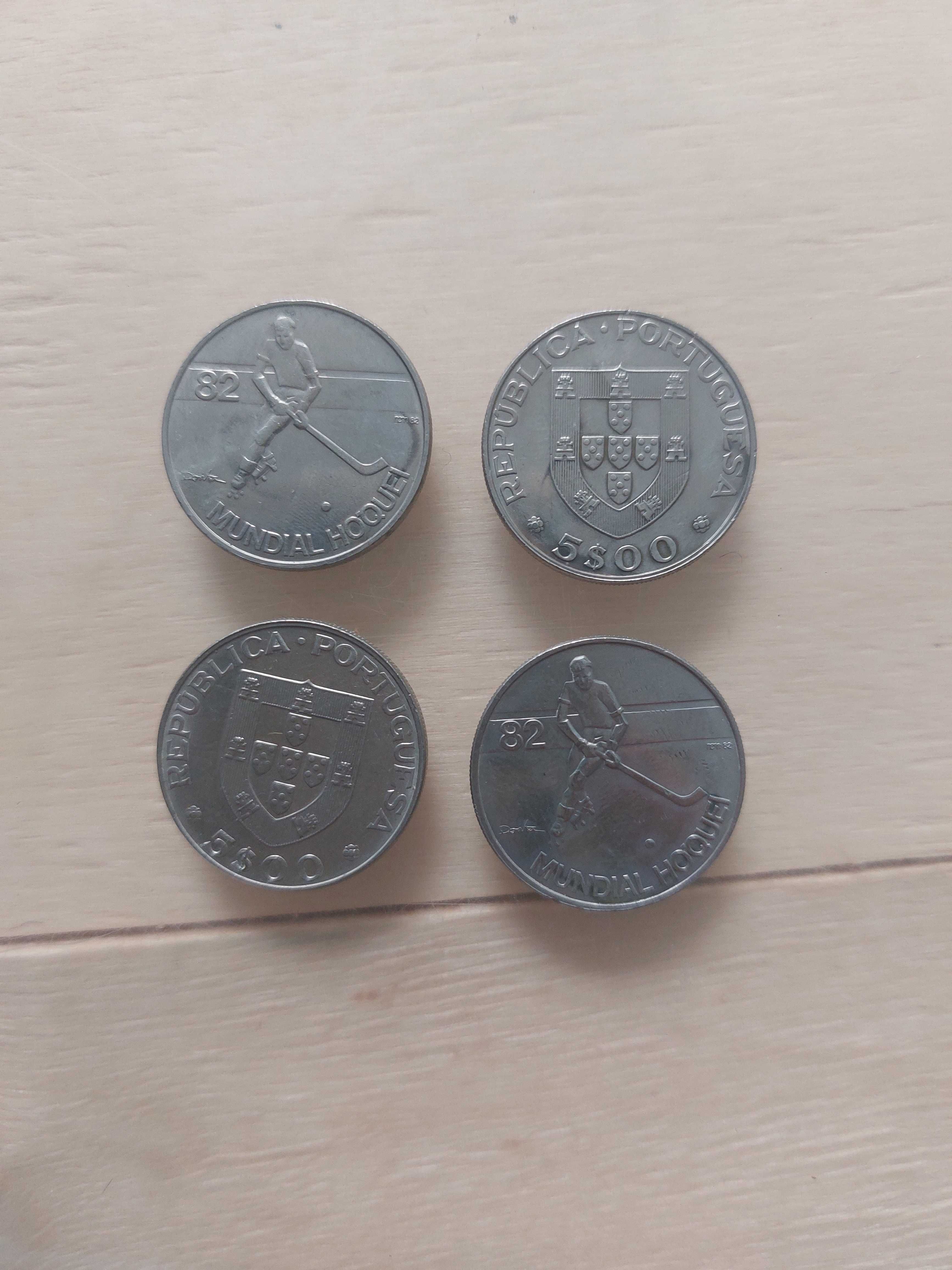 Moedas 5 escudos mundial hoquei 82