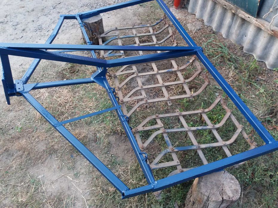 Сцепка борін до мототрактора мінітрактора одноточкова ширина 2м