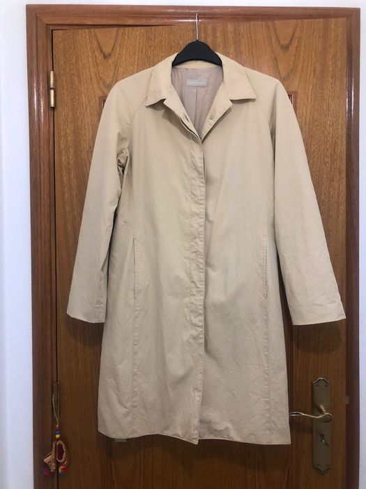 Gabardine Massimo Dutti, tamanho S, cor bege