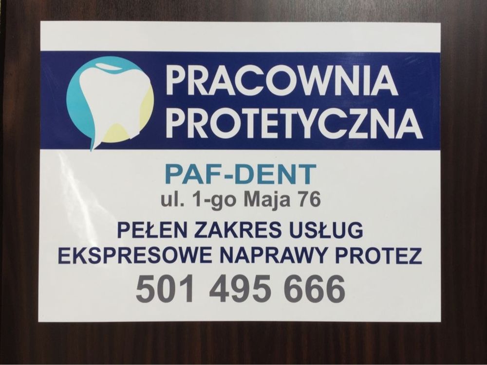 Ekspresowa naprawa protez! Pracownia protetyczna Paf-dent. Centrum!