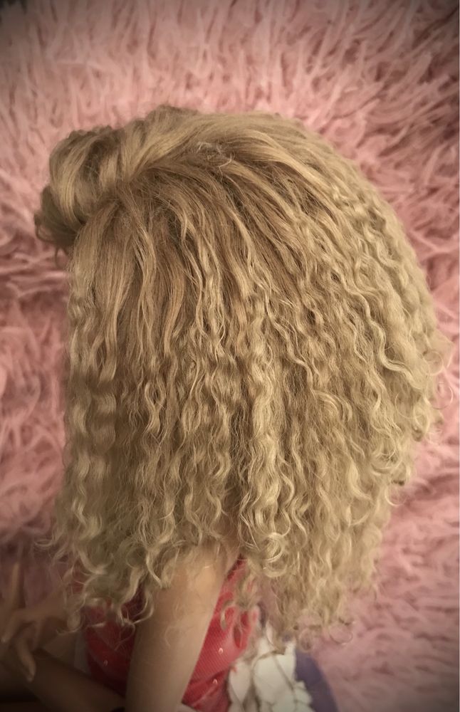 Peruka wig dla lalki bjd 1/4 blond 2