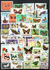 Znaczki Motyle - zestaw znaczków