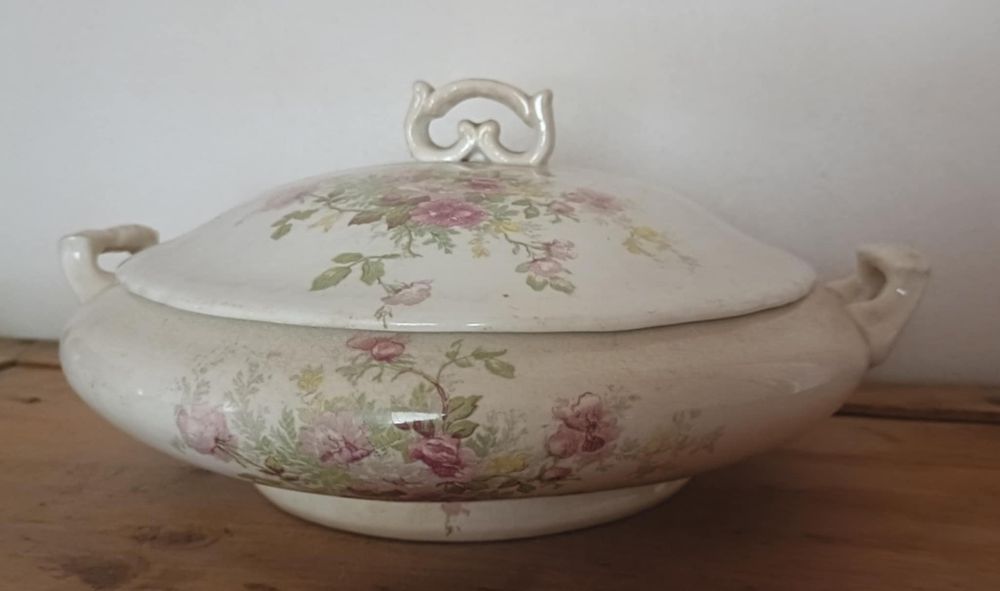 Prato coberto Sacavém não marcado  de 27 cm de asa a asa
Envio at