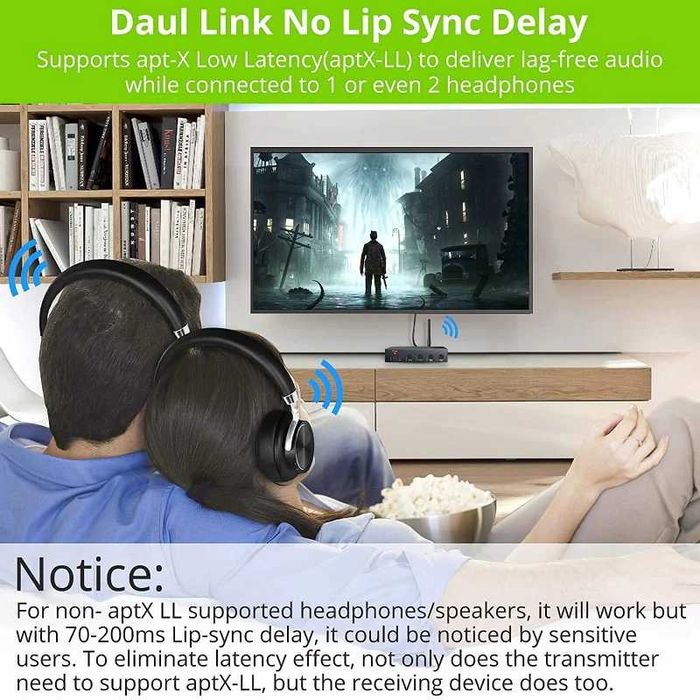 Nadajnik Bluetooth 5.0 LiNKFOR 192KHz 1X2 rozdzielacz optyczny