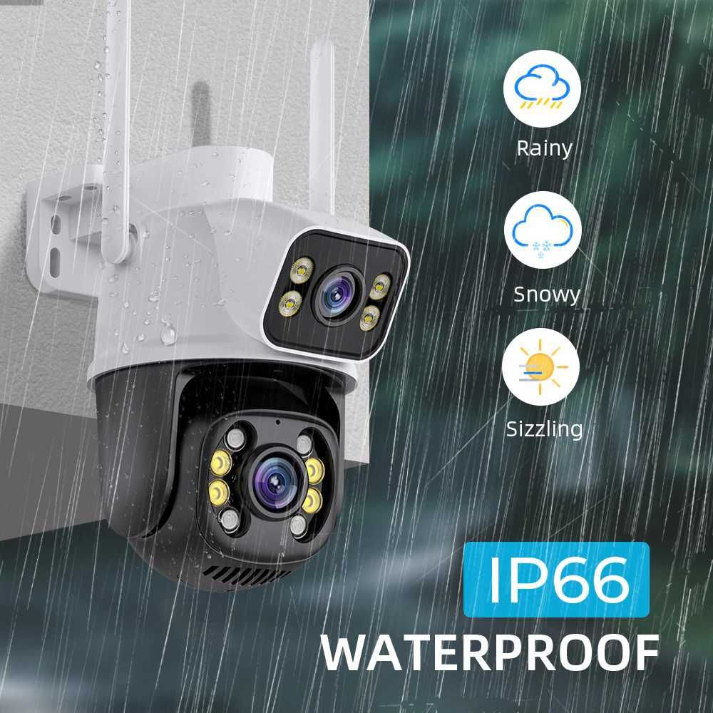 PTZ-DW4 Вулична Подвійна IP WiFi камера Відеоспостереження IP66