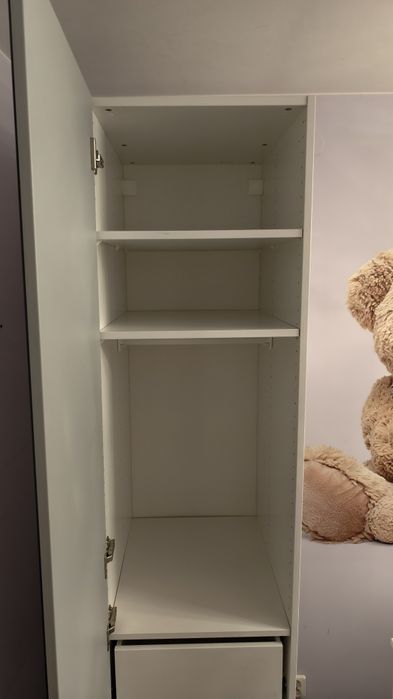 Ikea Pax Aheim - JAK NOWA Szafa, biała, llustro, 50x60x236 cm