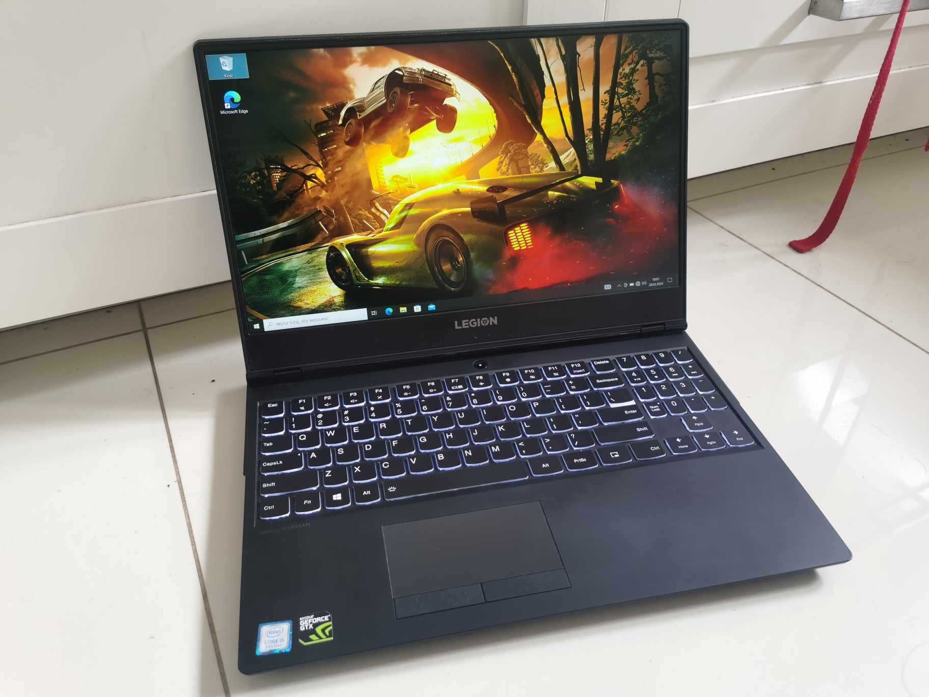 GAMINGOWY Laptop LENOVO LEGION 15.6"i5 8x4.10Ghz,16GB,GTX1650,OKAZJA