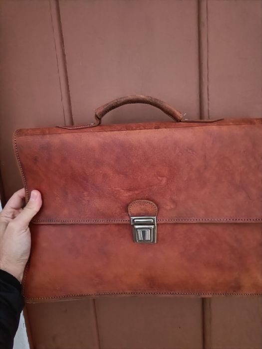 Mala de couro vintage