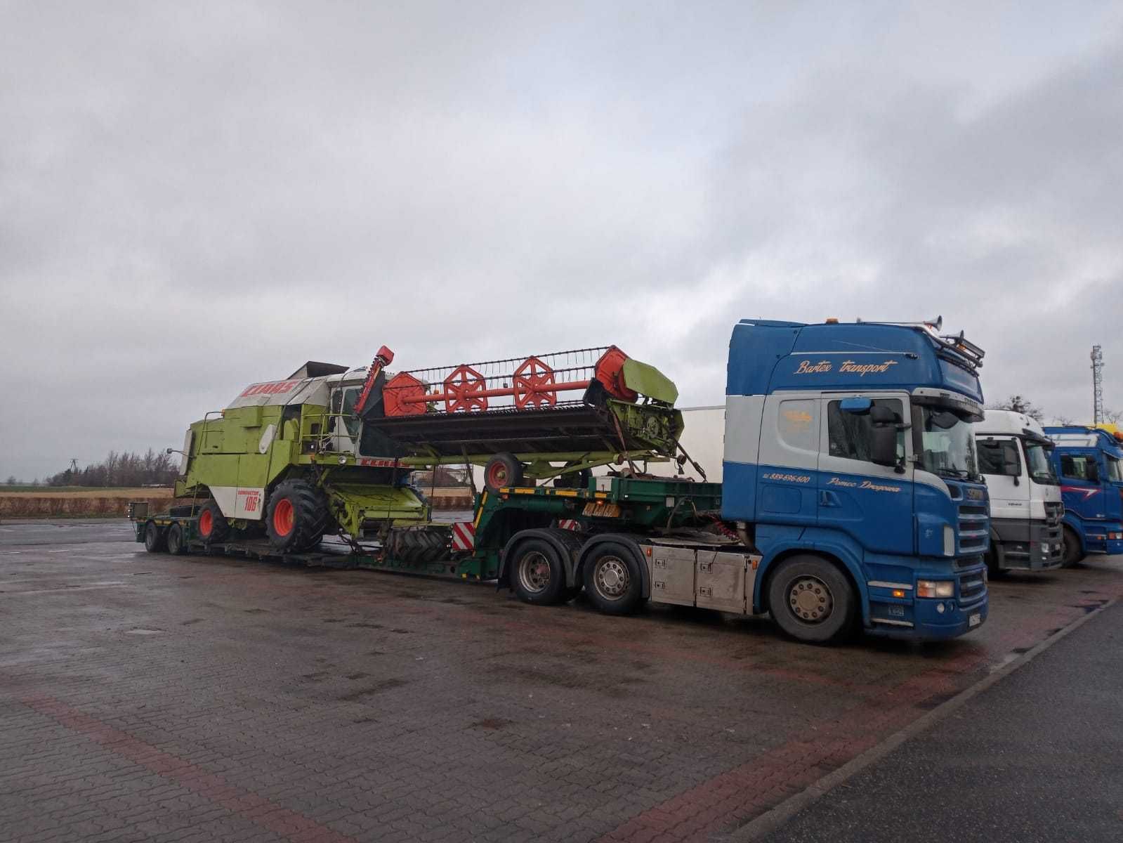 Transport kombajnów, maszyny rolnicze, budowlanych