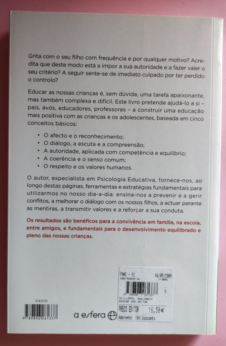 Livro "Educar sem gritar"