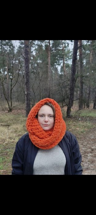 Стильний снуд з Alize puffi з лисячими вушками